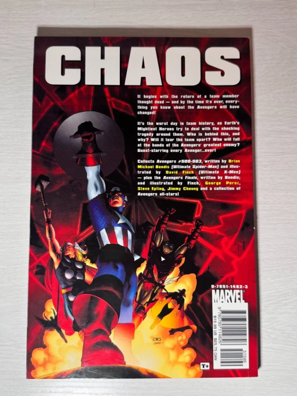 Marvel Comics The Avengers Disassembled Graphic Novel Trade Paperback